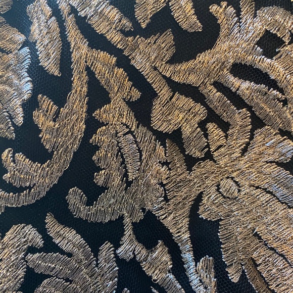 Alex Evenings Black Gold Lace Gown - Picture 7 of 11